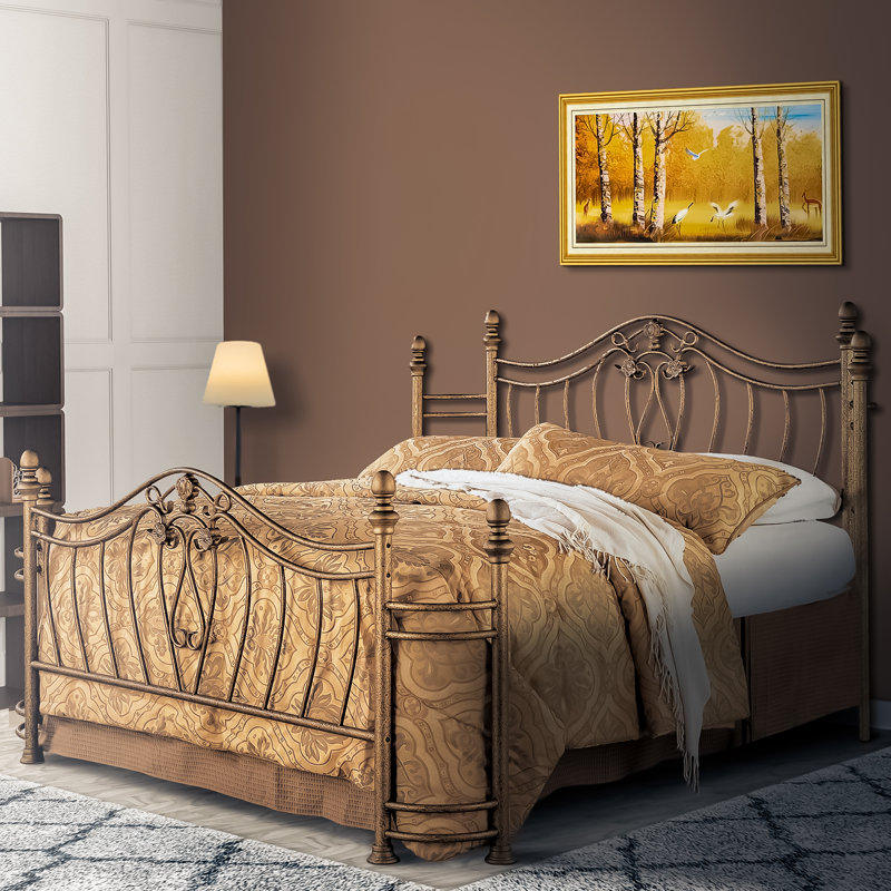 Wayfair gold metal bed frame discount